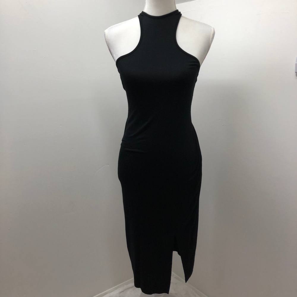 Clayton Rashida Black Soft Raceback Dress Size L